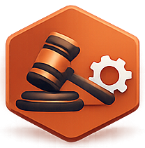 Court ruling alignment icon