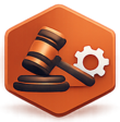 Court ruling alignment icon